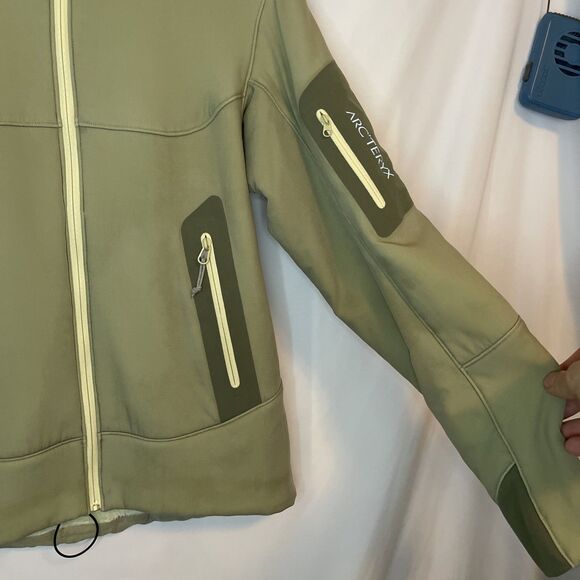 ARC'TERYX HYLLUS HOODY JACKET POLARTEC POWER SHIELD HIGH LOFT WOMENS M *Stains* - Picture 4 of 10